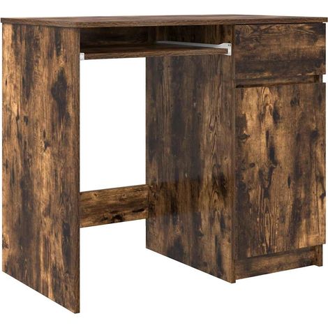 Maison Exclusive - Schreibtisch Räuchereiche 86x49x76 cm Holzwerk