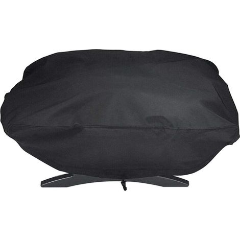 Funda protectora impermeable para barbacoa de gas Weber 7110 Q1000, resistente a los rayos UV y al agua (67,1 x 44 x 32 cm) (Negra) (1/5)