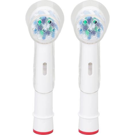 2 têtes de rechange pour brosse à dents électrique, forme ronde, nettoyage profond, recharge compatible (1/5)