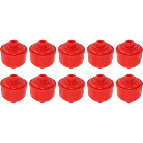 Lot de 10 filtres jetables pour pistolet à peinture, rouges, résistants à l'usure, filtre à air cyclone en plastique fileté 1/4 pouce