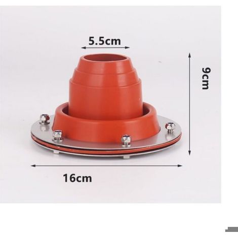 Joint de cheminée en silicone - Nosheir - Diamètre 5.5 cm - Silicone avec base en acier - Résistant aux UV (1/4)