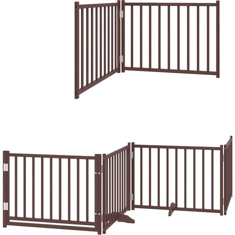Maison Exclusive - Cancello Cani Porta Pieghevole Marrone 6 Pannelli 480cm Pioppo
