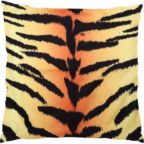 de Coussin Décorative à Motif Tigre Classique Orange en Velours Confortable Fermeture Éclair Invisible pour Bureau et Chambre (1/5)
