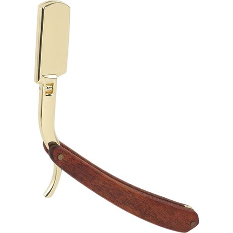 Porte-couteau à barbe pliable en acier inoxydable, style vintage, design ergonomique, simple et pratique pour homme (1/5)