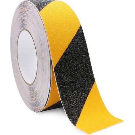 Nastro antiscivolo 5 cm x 10 m, nastro di segnalazione, nastro autoadesivo, nastro di protezione per scale, strisce antiscivolo, nastro antiscivolo per scale per uso interno ed esterno (1/5)
