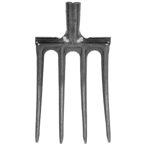 QORVA- Fourche à bêcher de jardin,Acier à haute teneur en carbone Résistance élevée Prévention de la corrosion Anti-casse,4 dents