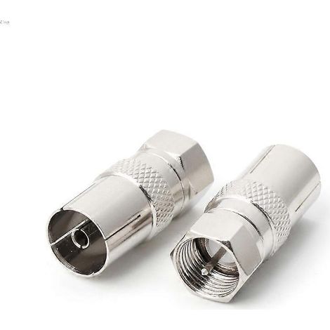 connecteurs mâles de type F pour antenne TV coaxiale RF, adaptateurs femelles RF (1/5)