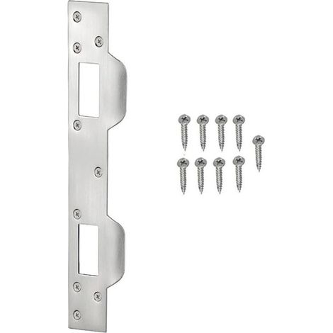 Serrure blanche pour plaques métalliques de 5-1/2 à 6 pouces, sécurité de porte intérieure et extérieure, protège le cadre de la porte