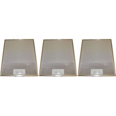 3 x Universal Cooker Hood Metal Grease Filter 280mm x 340mm