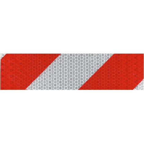 RUBAN ADHÉSIF RÉFLÉCHISSANT ROUGE/BLANC