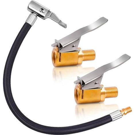 Embout De Gonflage À Raccord Rapide en Laiton Réutilisable Adaptateurs De Valve pour Voiture Moto Vélo Compresseur D Air (1/5)