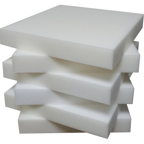 Schaumstoffpolsterung – 6er-Set – Polyurethan und Fasern – Strapazierfähiger Komfort – Für Stühle und Sofas – 50 x 50 x 8 cm (1/5)