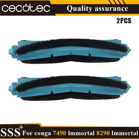 (2 pièces) Convient aux aspirateurs Cecotec Conga 7490 Immortal/8290 Immortal : pièces détachées (rouleau principal, brosse latérale, filtre HEPA, lingette de nettoyage, sac à poussière). (1/4)