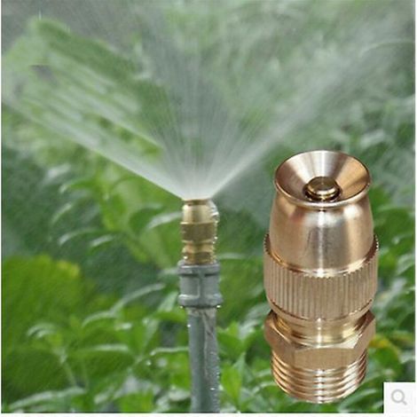 2 Pcs En Laiton Buse De Pulvrisation Jardin Arroseurs 1/2 "(dn15) Pulvrisation Buse D'atomisation Tuyau D'eau Raccord Raccord Pour Jardinage Agric (1/5)