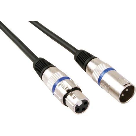 Pro AUDIO CABLES XLR Cable y Enchufe, 144808 HQ, 3 m, Negro (1/2)