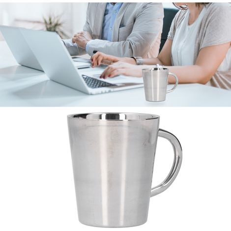 Mug isotherme en acier inoxydable de 300 ml avec anse, couleur naturelle (1/5)
