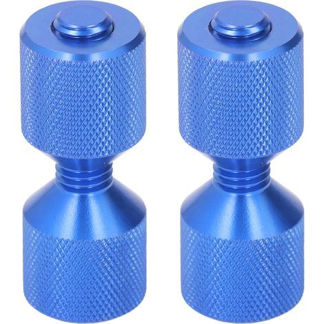 Pasadores de alineación de brida de aluminio anodizado, 2 piezas, de 1 a 1/8 de pulgada, juego de pasadores de doble orificio para bridas de 0,5 a 14 pulgadas, 150 lb, color azul. (1/5)