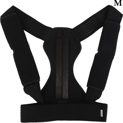 Correcteur de posture ajustable pour dos, épaules et colonne vertébrale, soutien dorsal homme femme, noir taille M (1/5)