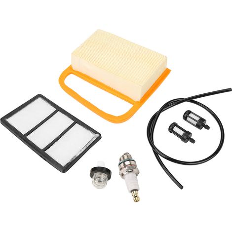 Kit d'entretien comprenant filtre à air, filtre à carburant, poire d'amorçage et bouchon pour tronçonneuse Stihl TS410 TS420 (1/5)