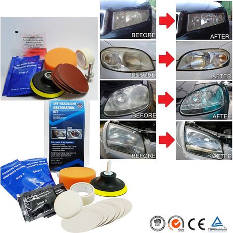TRADE SHOP - Kit Riparazione Rinnova Fari Fanali Elimina Ingiallimento Auto Moto - (1/3)