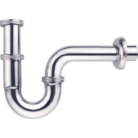Siphon tubulaire Cornat 1 1/4 x 32 mm, en métal chromé