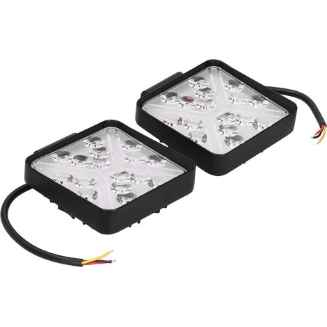 4-teiliges quadratisches 6000K LED-Arbeitsscheinwerferset mit Tagfahrlicht, IP67, universell für Geländewagen (1/5)
