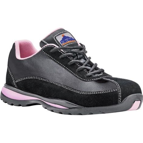 Baskets de sécurité femme basses Portwest S1P Trainer HRO Noir / Rose 43 (1/2)