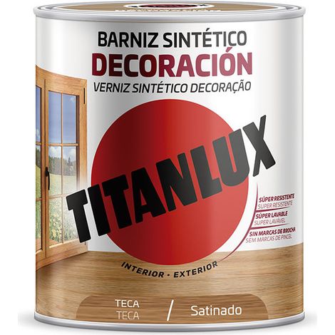 Vernis Synthétique Décoration Teck Satiné 750ml Titanlux (1/2)