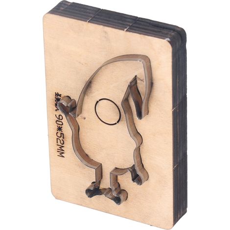 Matrice de découpe avec base en bois, motif dessin animé, pour perforer le cuir et réaliser des bijoux et autres loisirs créatifs. Idéale pour les travaux manuels et la fabrication de bijoux. (1/5)