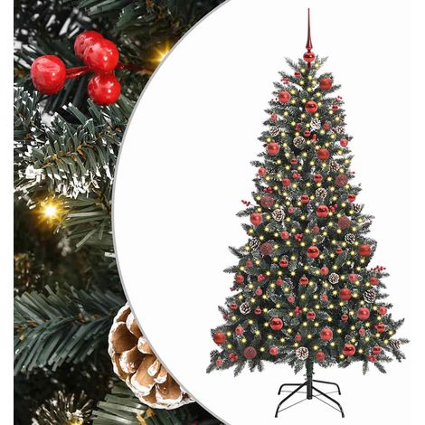 Árbol de Navidad artificial Verde 180 cm PVC, Plástico y Acero vidaXL