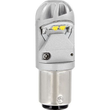 12/24V Mega-Led HP-4 - 4 SMD x 1 chip - (P21/5W) - BAY15d - 1 pz - D/Blister - Bianco (1/4)