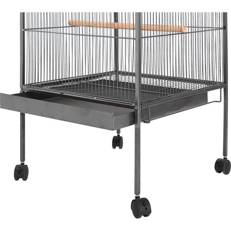 Cage à oiseaux Noir 54 x 54 x 146 cm Acier CFW78895 (1/5)