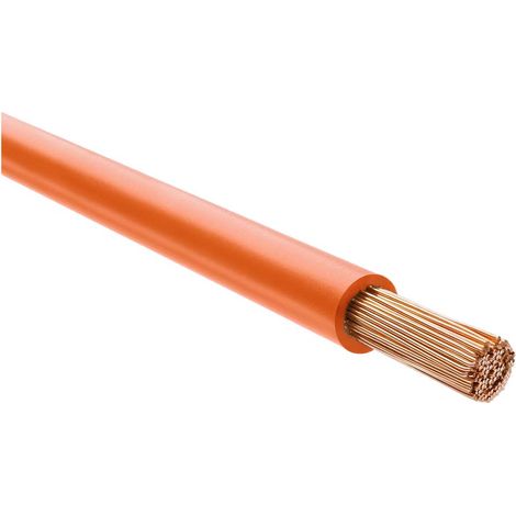 HELU KABEL H07V-K 1X35mm² OG (orange) Einzelader PVC orange AD 11,7mm Nennspannung Uo/U 450V/750V - 1 Meter