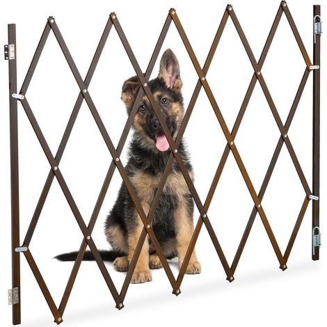 Ausziehbares hundegitter in braun 8831
