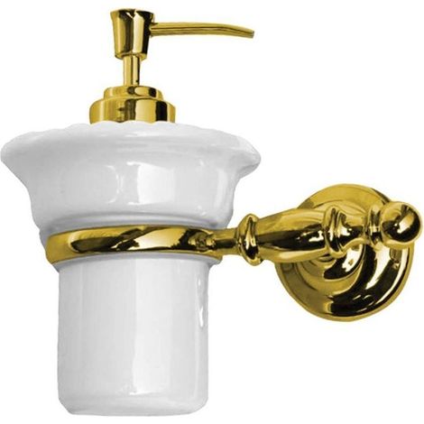Porte-distributeur de savon PERLA ceramis, doré (1/3)