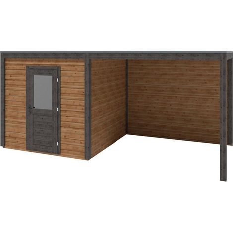 Casetta da giardino in legno Nexa 5.56x2.59 m - 14.4 m2 - 28 mm - impregnata - 000192 (1/3)