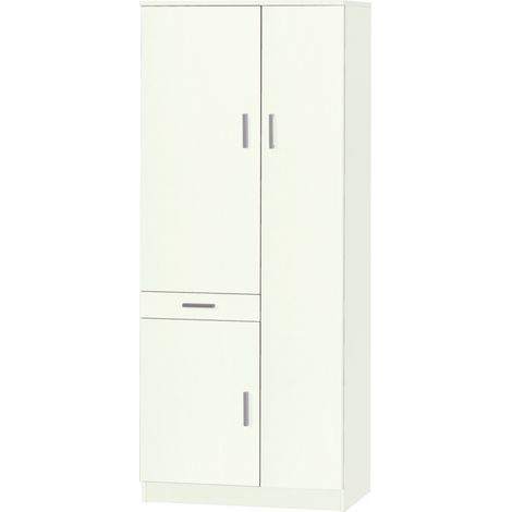 mobile porta biancheria bianco, 77x183x34 cm (1/2)