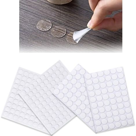 320 Pièces 10 mm, 20 mm Autocollant Double Face Rond Pastille Double Face Transparent Adhésif Amovible Ruban Sans Trace pour Décorations de Festival Bricolage Maison Ballon Papier Verre Métal (1/5)