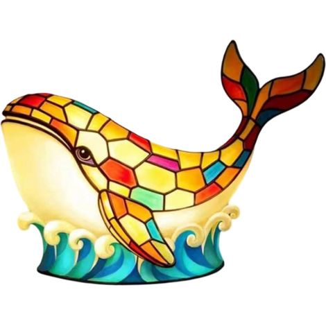 Veilleuse de chevet en forme de baleine avec lumière douce (1/5)