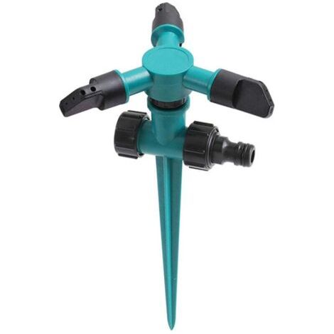 3 Pièces Arroseur Automatique, Arroseur Pelouse Automatique Arrosage Système, Arroseur Jardin 3 Bras, Arroseur Pelouse au Sol, Arroseur de Jardin, pour Enfants Jouant(Vert) (1/4)