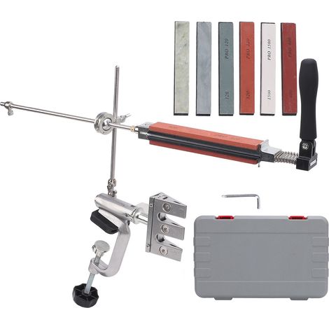 GARRYFIZH Kit affûtage couteaux 360°, 6 pierres réversibles, multifonction cuisine (1/5)