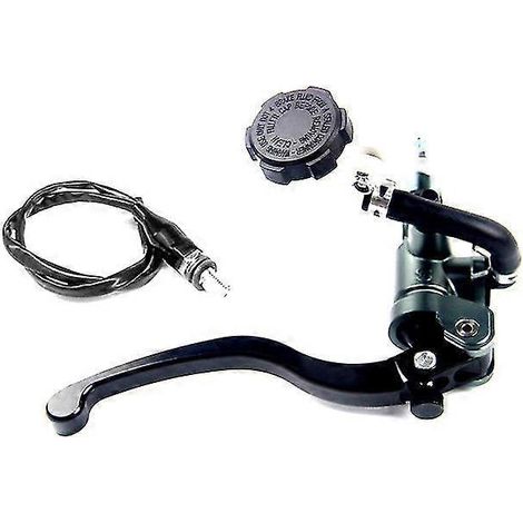 Interface de tuyau de pompe de frein et d'embrayage universelle pour moto, radiale, 17,5 mm, maître-cylindre 22 mm pour Vespa, Hyosung, Sherco, Honda - Titane, côté droit (1/5)