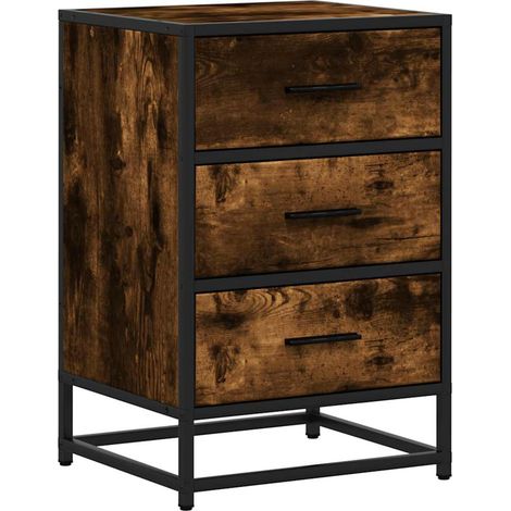 Maison Exclusive - Nachttisch Räuchereiche 40x34,5x60 cm Holzwerk