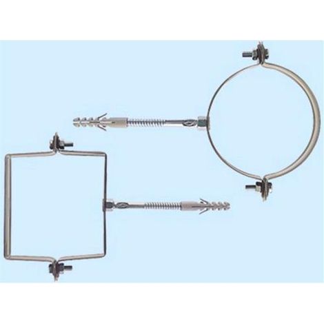 COLLARE TESTA DI MORO 80MM QUADRO PER TUBI PLUVIALI  - FISCHER - COMPLETO (1/10)