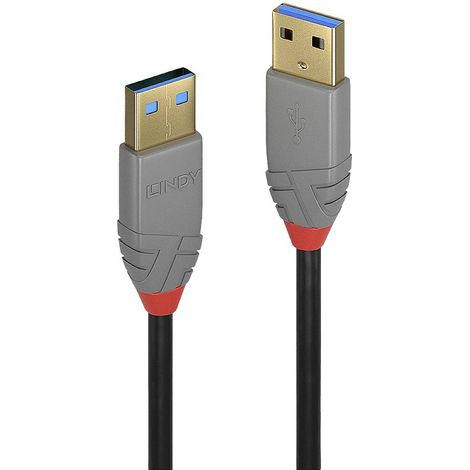 Cavo USB 3.2 Tipo A Lindy da 0,5 m, colore Antracite, codice 36750 (1/4)