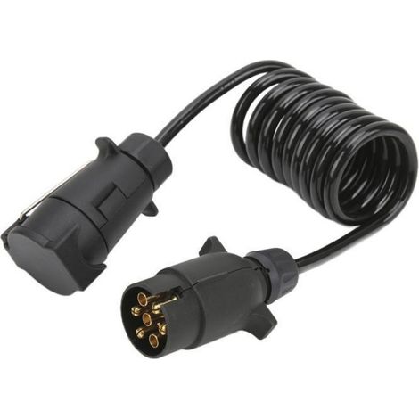 Rallonge Prise Remorque - 2 M - 7 Broches - 12 V - ABS Cuivre (1/5)