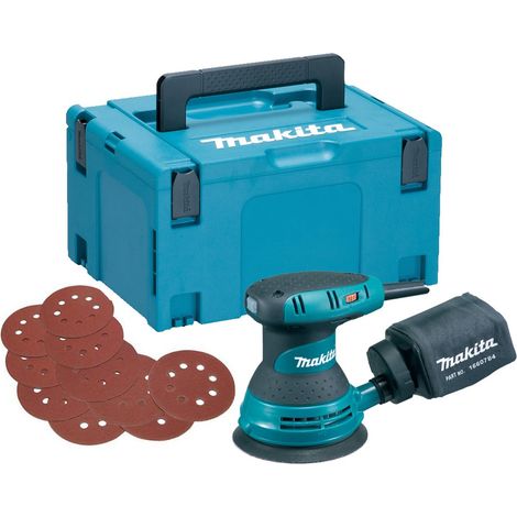 Makita BO5031 240v 125mm Random Orbital Sander Variable Speed + Sheets + Makpac (1/4)