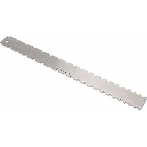 Bundhöhenlehre für Gitarrenhälse mit gerader Kante und Schlitzen, Bundhöhenlehre aus Edelstahl für 64-63 cm Gitarrengriffbretter - Crezuo