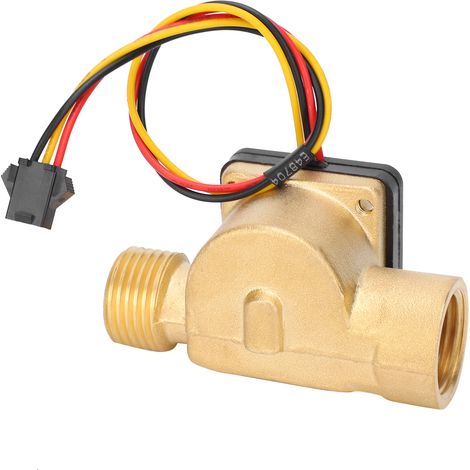 Capteur de débit d'eau, filetage mâle/femelle G1/2", transducteur à effet Hall, compteur d'impulsions, 3-24 V CC
