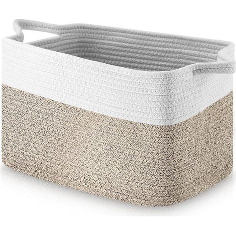 Dailygoods Wäschekorb aus gewebter Baumwolle mit Griff Für mehr Ordnung im Haushalt (1/5)